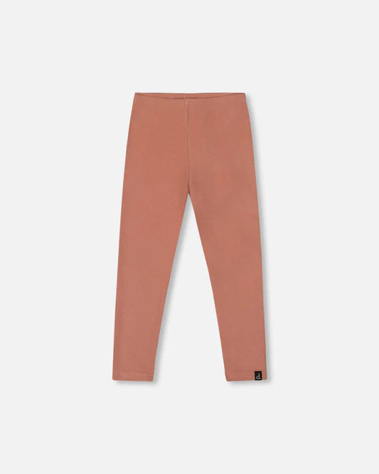Legging côtelé vieux rose