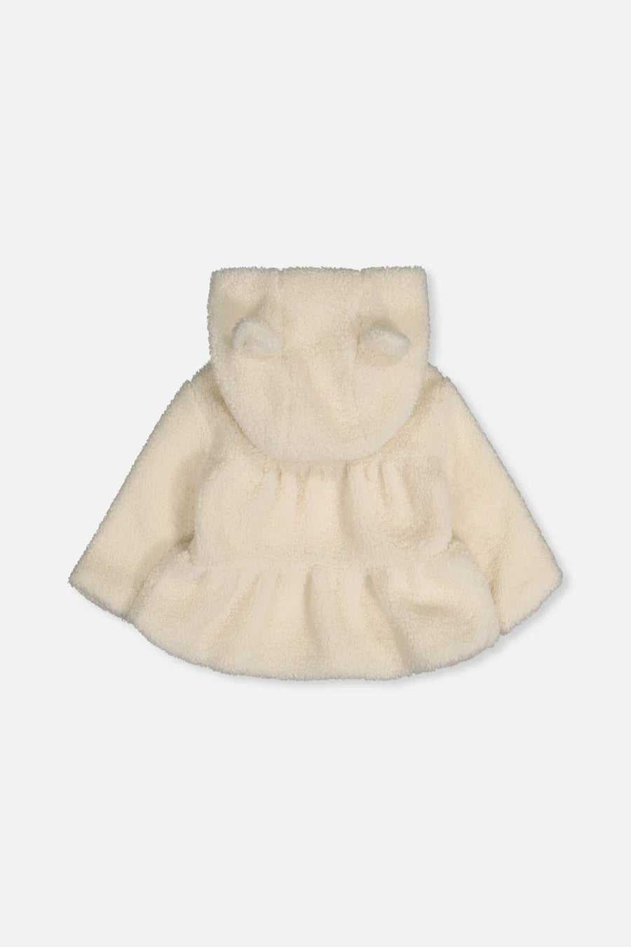 Veste zippée en sherpa blanc cassé