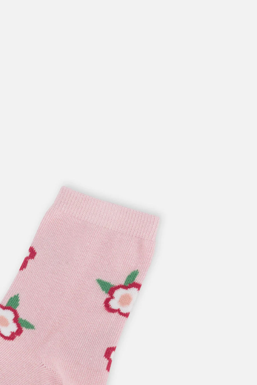 Chaussettes blanc cassé et rose