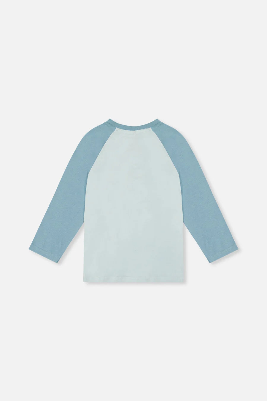 T-shirt raglan à manches longues en coton biologique turquoise très pâle