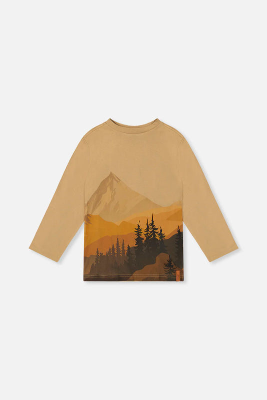 T-shirt à manches longues en coton biologique beige