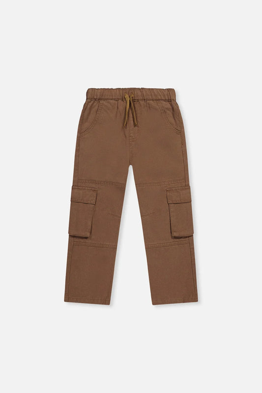 Pantalon en twill avec poches cargo brun neutre