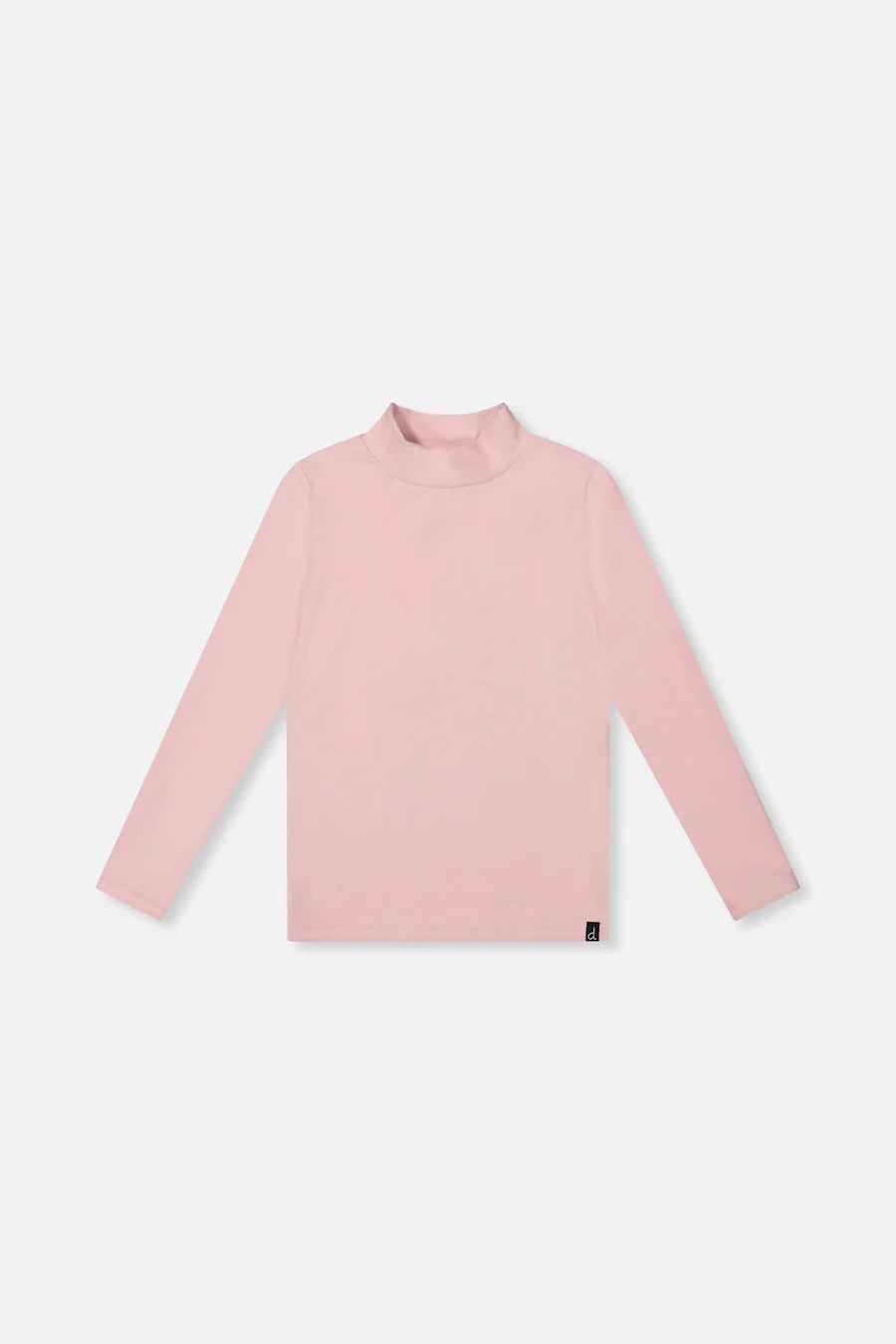 Haut col roulé en rib doux vieux rose pâle