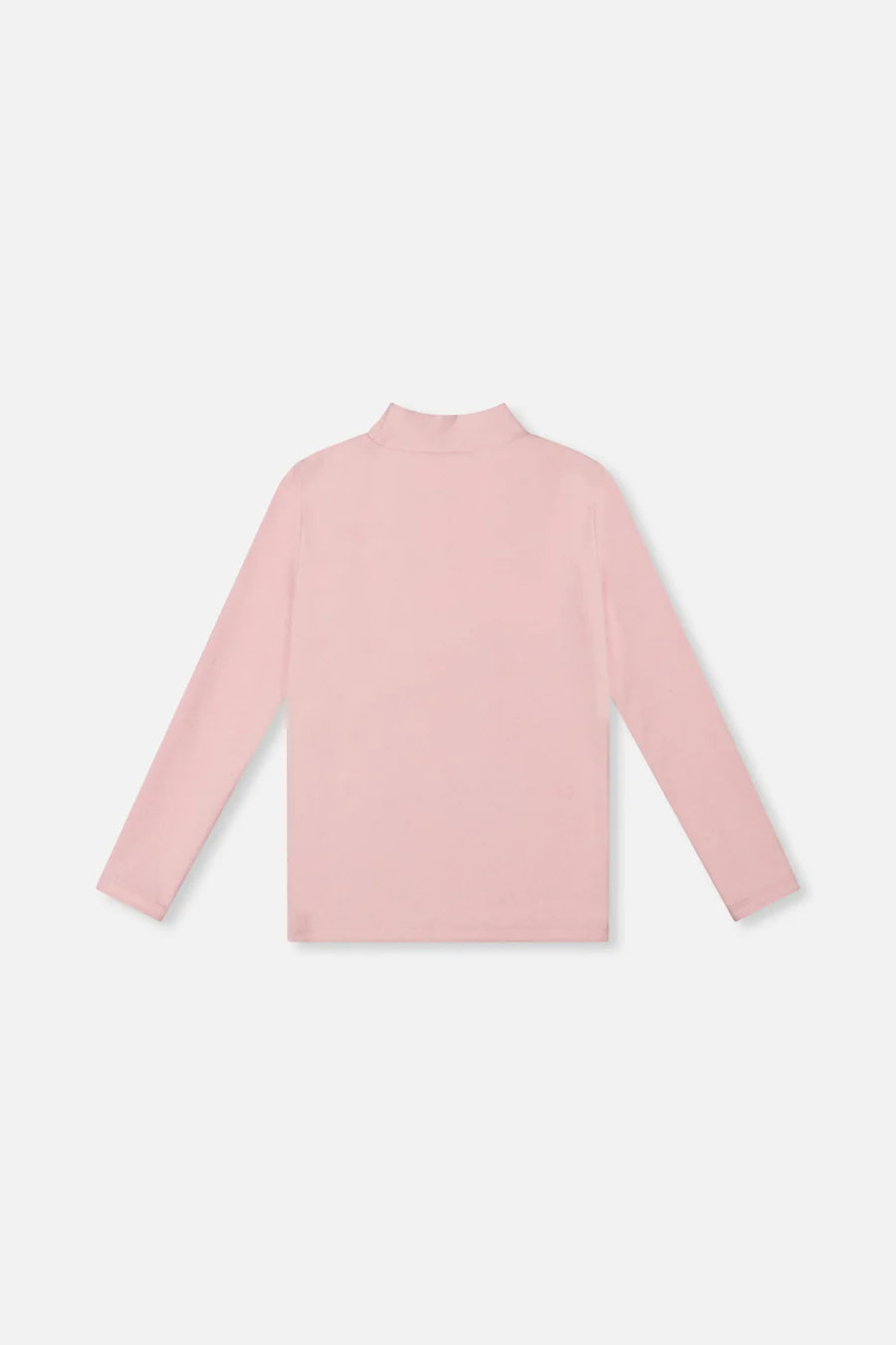 Haut col roulé en rib doux vieux rose pâle