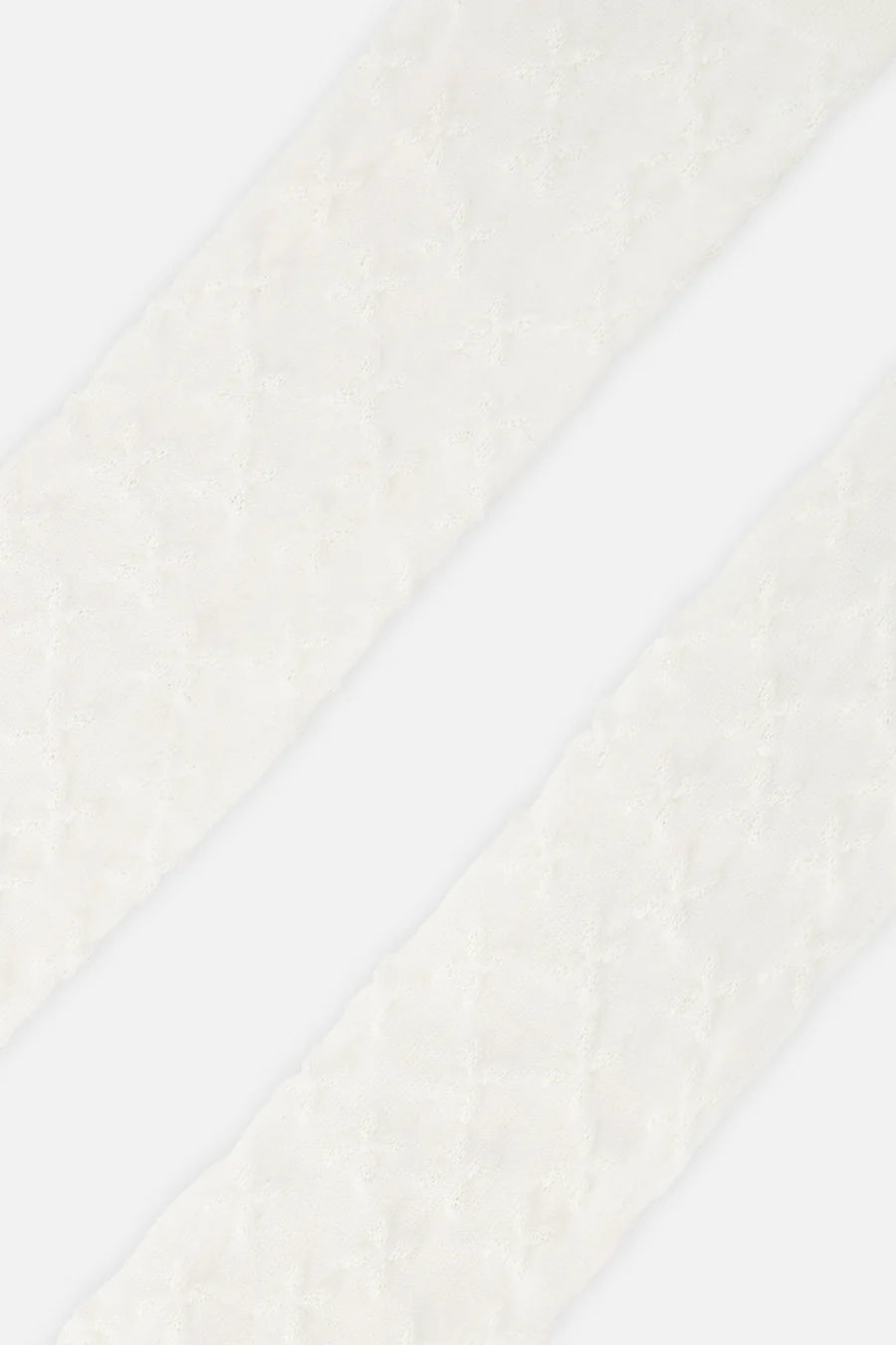 Collants en tricot texturé blanc cassé
