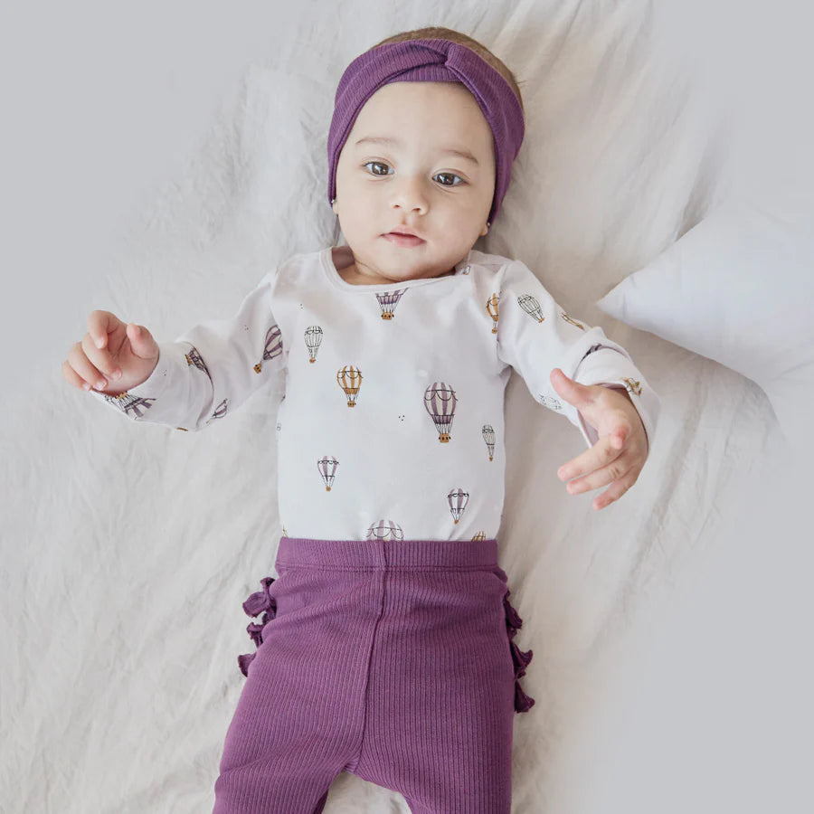 Ensemble cache-couches 3 pièces à imprimé montgolfières