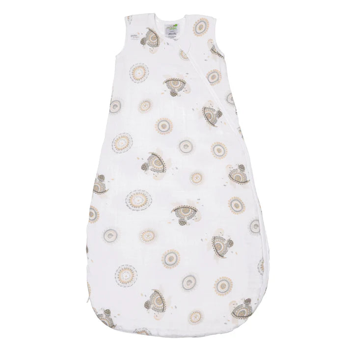 Sac de nuit mousseline de coton/tortues (0,7 tog)