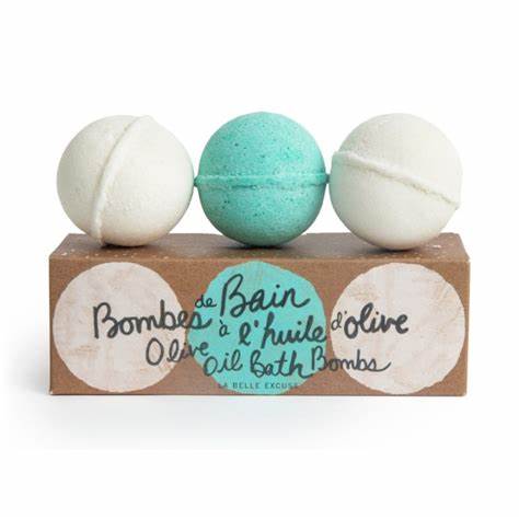 BOMBES DE BAIN À L’HUILE D’OLIVE (3x90g)