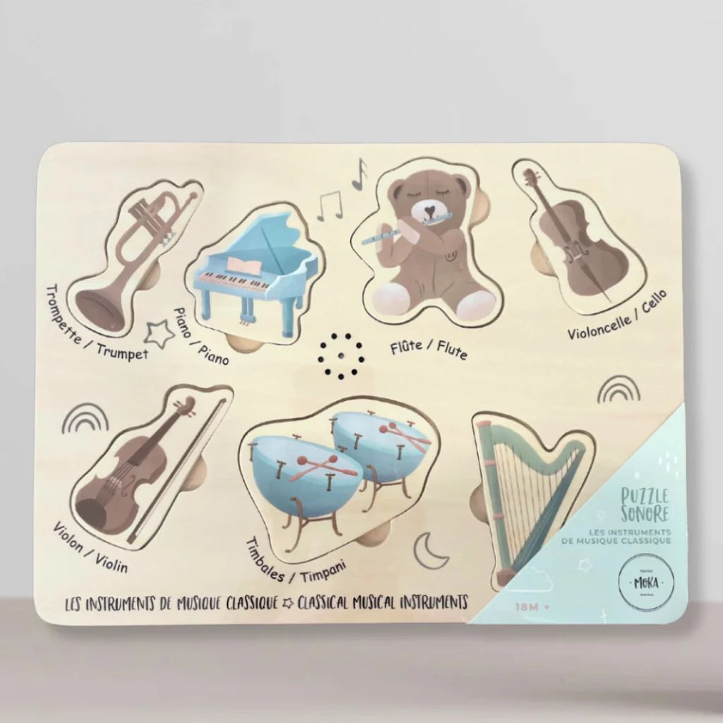 Puzzle musical - Les instruments de musique classique, Nouvelle version améliorée - bilingue!