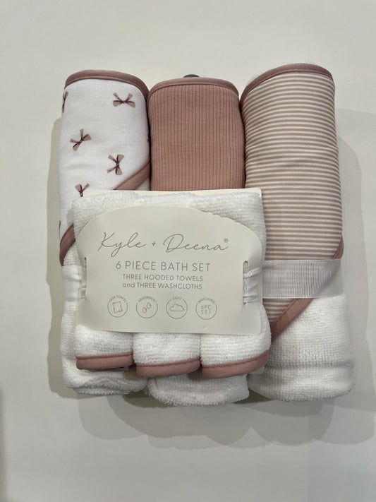 Ensemble de bain 6 pièces-(Bleu) ou (vieux Rose)