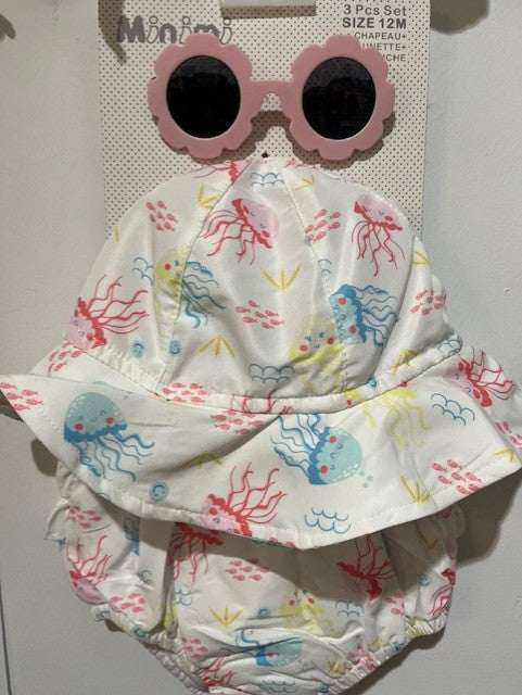 ensembles 3 Pcs Chapeau +Lunette +Couche
