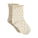 CHAUSSETTES À BORDURE LAITUE (PAQUET DE 2)
