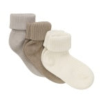 CHAUSSETTES BÉBÉ À CÔTES (PAQUET DE 3)