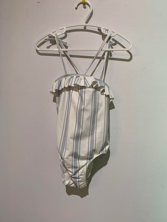 Maillot de bain blanc et bleu (F)