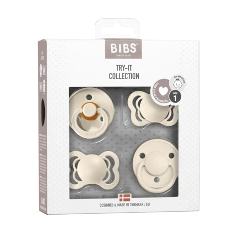 BIBS collection "Try-It" 0-6 mois (4 PK) - Ivoire