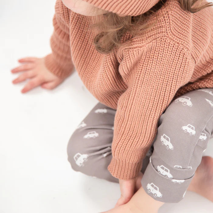 PULL ÉVOLUTIF BÉBÉS ET ENFANTS EN TRICOT - ARGILE