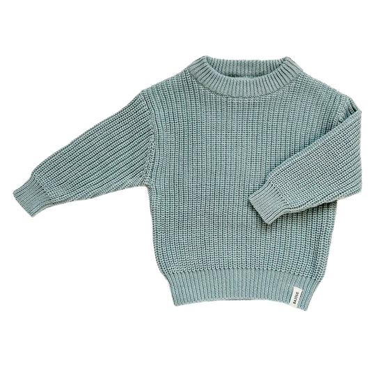 PULL ÉVOLUTIF BÉBÉS ET ENFANTS EN TRICOT - MENTHE